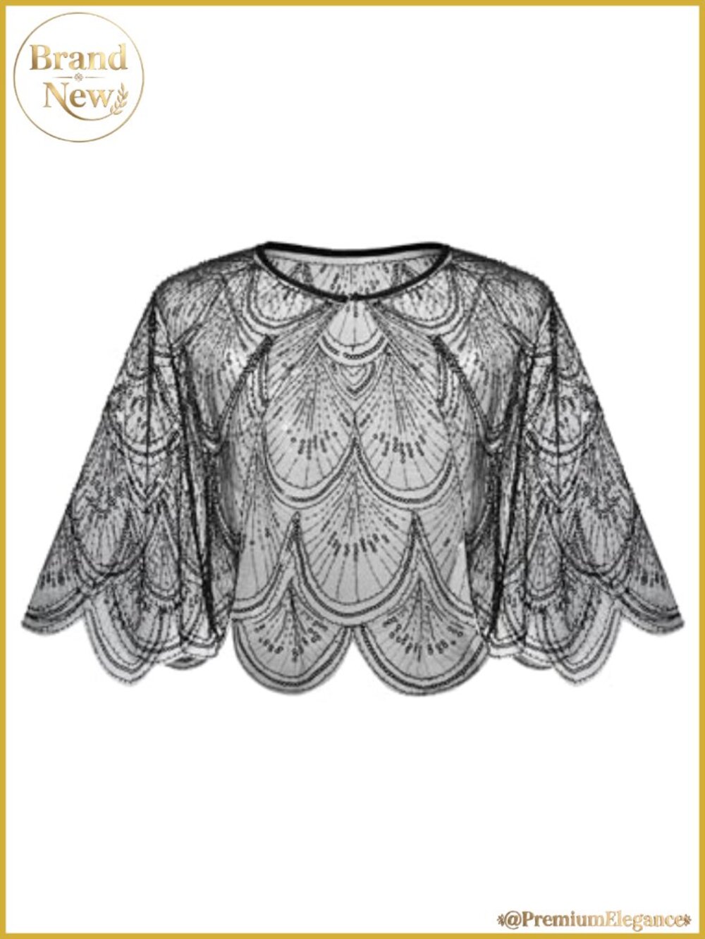 Beaded Sequin Shawl Wrap for Women Evening Dress Gatsby